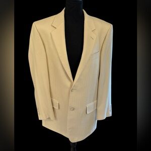 PRONTO-UOMO Men’s 100% Silk Blazer. Cream. Size 4OL. Classic,Wedding